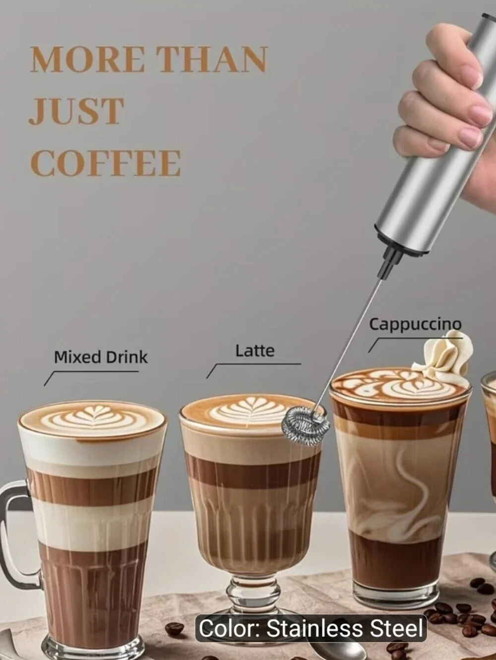 Stainless Steel Milk Frother and Storage Tube - Sleek Home Accent
